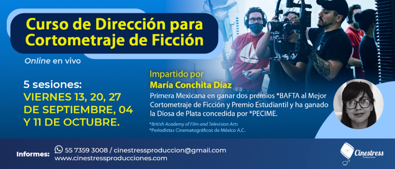 CURSO DIRECCIÓN PARA CORTOMETRAJE DE FICCIÓN